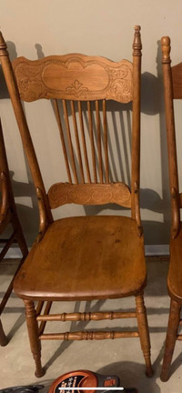 Antique pressback chairs