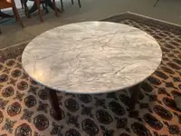 Marble Top Coffee Table with wooden base