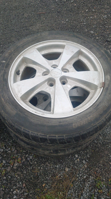 4 x 205/55/R16 Bridgestone Potenzas +  Cooper Zeons on Chev rims in Tires & Rims in Ottawa