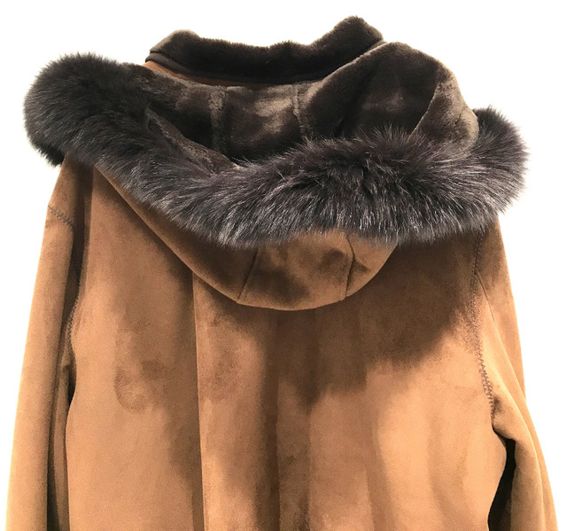 Laura Plus Women Brown Faux Shearling Fur Trim Coat Size 3X in Women's - Tops & Outerwear in Ottawa - Image 3
