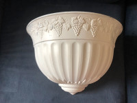 15” wall-mount Venice planter $10, white, used