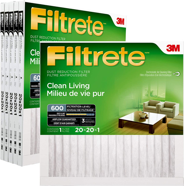6 pack of Filtrete Furnace Filters 20x20x1in NEW in Heaters, Humidifiers & Dehumidifiers in Oakville / Halton Region