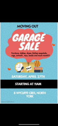 Garage sale /moving out 