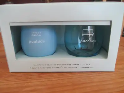 Indigo Dining | Wine Tumbler Duo | Color: Blue |, View more