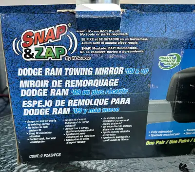 Selling a pair of towing mirrors for Dodge Ram 1500 - 2009 and up or Ram 2500/3500 - 2010 and up. Ea...