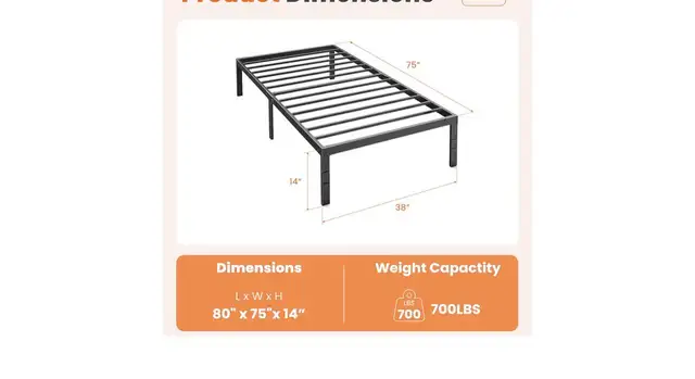 Sweetcrispy Twin Size Bed Frame in Beds & Mattresses in Kitchener / Waterloo - Image 4