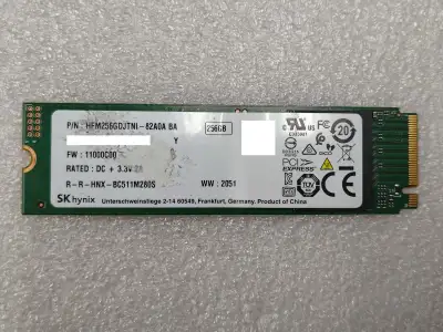SK Hynix PC511 256GB HFM256GDJTNI-82A0A 2280 M.2 NVMe SSD, View more