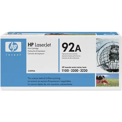HP LaserJet 92A Black Toner Cartridge, View more