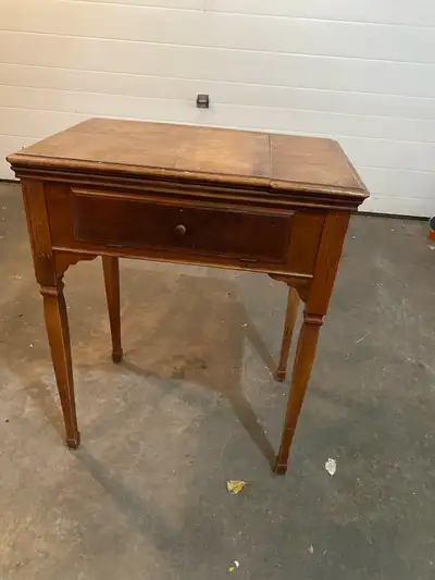 Antique sewing machine table, View more