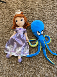 Disney Sophia the First Doll and Large Octopus