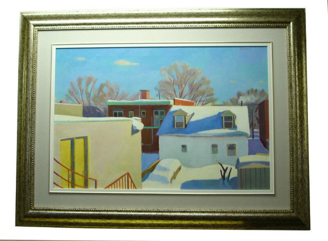 Richard VASKELIS Artiste Peintre Canadien Vue de Mon toit - Oil dans Art et objets de collection  à Ville de Montréal