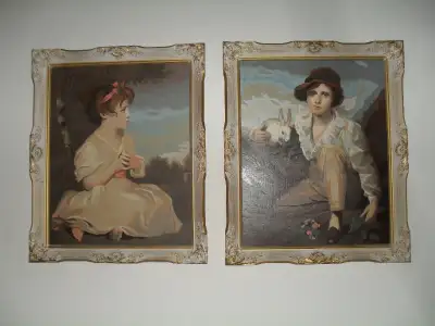 2 Paintings with ornate frame...19 x 23" (includes frame)