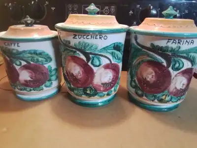 Italian Ceramic Canisters Handmade , View more