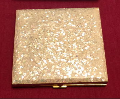VINTAGE " SPARKLE TOP " POWDER COMPACT WITH MIRROR, View more
