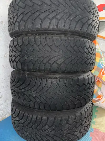 4 winter tires in good shape on steel rims , 5x112 lug nut pattern (VW, Audi, etc.)