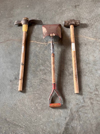Sledge Hammer, Pick Axe & Shovel (price is for all)