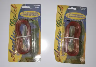 25' - Clear 22 AWG speaker wire - (2 pkg.'s), View more