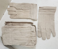 NEW Unisex String Knit 8 oz. Cotton Canvas Gloves Size L