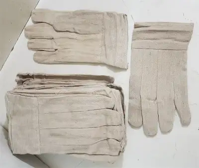NEW Unisex String Knit 8 oz. Cotton Canvas Gloves Size L, View more