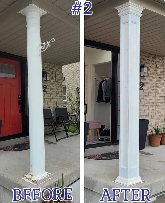 Porch Column Replacement  - Fiberglass, PBC, Aluminum. 