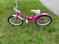 Pink kids bike