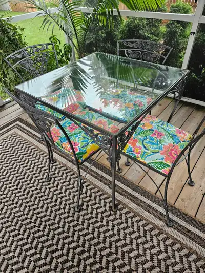 Cast Iron Table and Chairs, View more