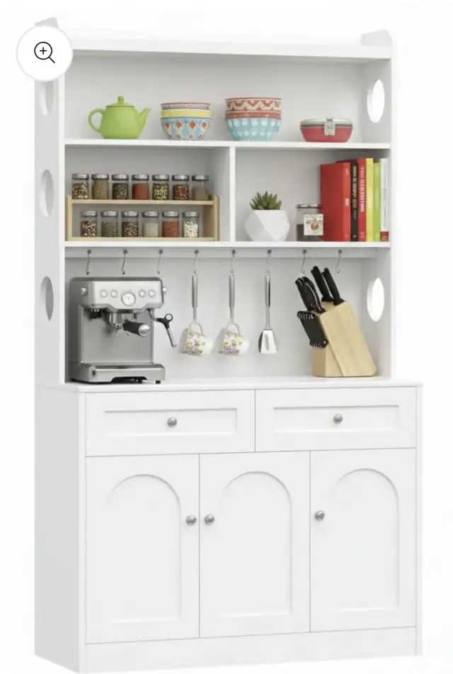73" Tall Pantry Cabinet with Microwave Stand & Countertop, Drawe in Hutches & Display Cabinets in Markham / York Region - Image 6