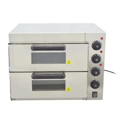 110V 3KW Commercial Double-decker Pizza Electric Oven 056088, View more
