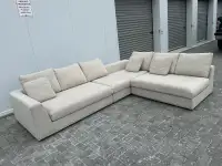 Free delivery  Ivory Beige Sectional sofa couch ️ 