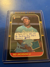 Bo Jackson RC 1987 Donruss Rookie #35 Baseball Showcase 320