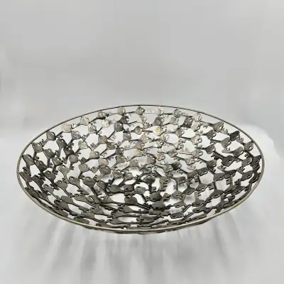 Abstract Metal Key Bowl Industrial Art Sculpture Décor Home Offi, View more