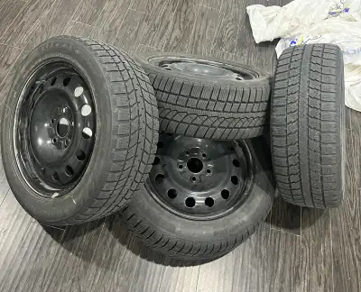 4 rims included (new). 2 winter tires bought brand new (excellent condition). 2 winter tires used (g...