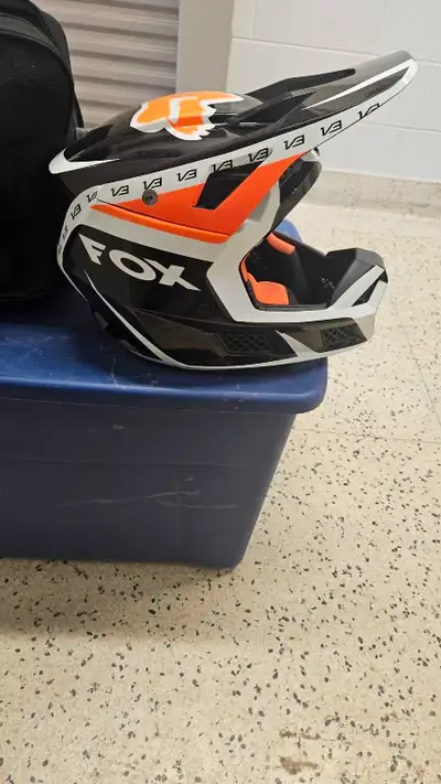 I have a bunch of gear fox boots are brand new the Troy Lee helmet is brand new also the black fast...