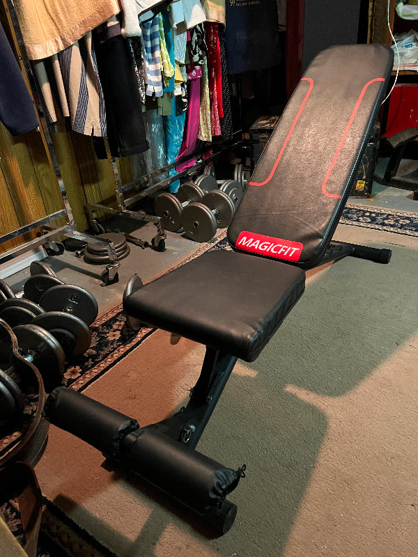 Flat to incline decline weight bench in Exercise Equipment in Windsor Region