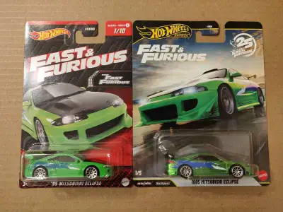 New Hot Wheels Fast & Furious Mitsubishi Eclipse 1:64 diecast, View more