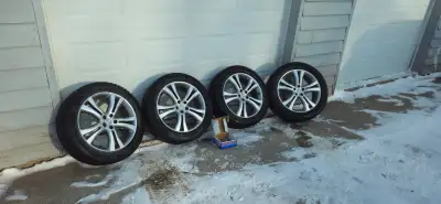 FOR SALE! Bridgestone Blizzak DM-V2 on OEM Nissan 20" wheels WITH lug nuts for newer model cars. 235...