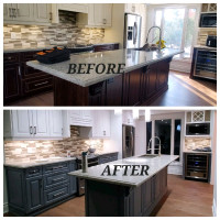 Kitchen cabinet refinishing painting