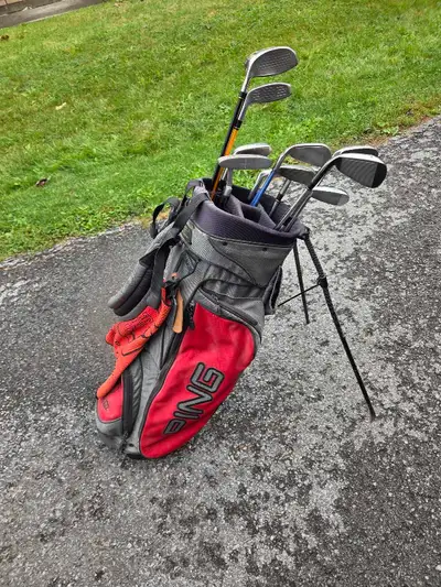 Ping Stand Bag with Mixed Golf Clubs , View more