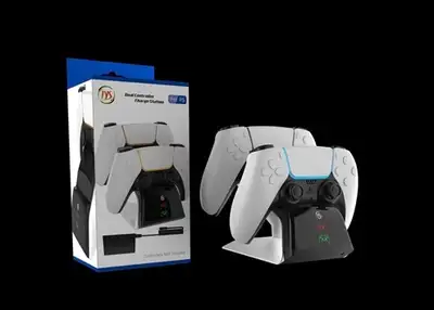 JYS  DUAL   CHARGING  DOCK  FOR  PS5 WIRELESS  CONTROLLER, View more