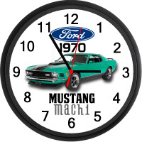 1970 Ford Mustang MACH 1 Custom Wall Clock - Brand New - Classic