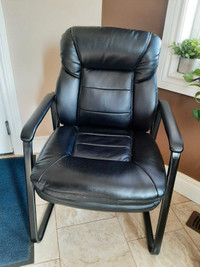 Black leather office chair for sale