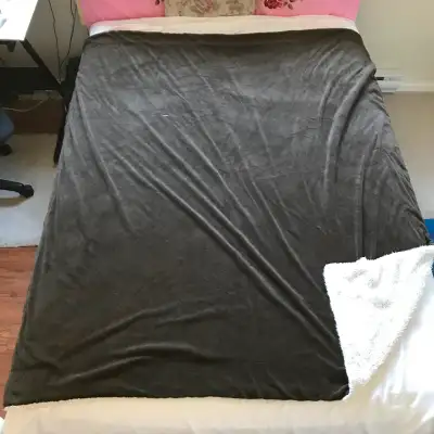 Plush sherpa fleece throw blanket, View more