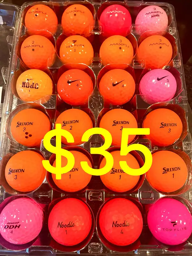 Red colored used golf balls in Golf in Saskatoon - Image 9