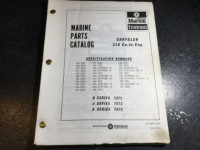 1972-74 Chrysler 318 Cu in Marine Engines Parts List Superbee II