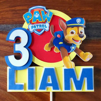 CUSTOMIZE / PERSONALIZE CAKE TOPPER . Paw Patrol