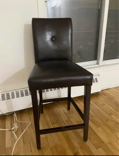 Dark Brown Faux Leather Bar Chair, View more