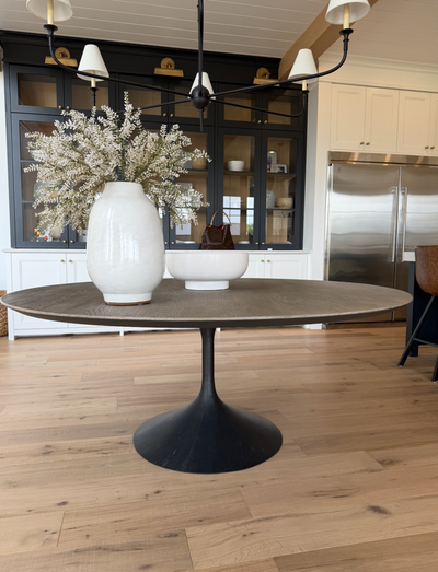 ******LOCATED IN BELLE RIVER, ON****** Details: - 72" Round - Colour: Ash Grey Oak with Cast Iron Pe...