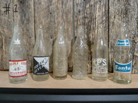 Vintage pop bottles