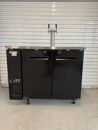 Nordic Air Double Door 49" Wide Keg Beer Dispensing Cooler for just 1295$ 49”W 25”D 56”H (including...