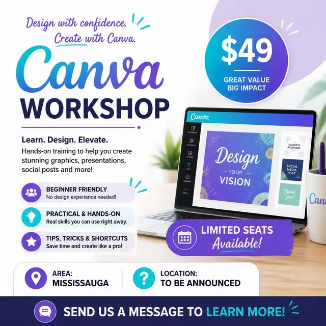 Master Canva in One Workshop — Only $49, Limited Seats!